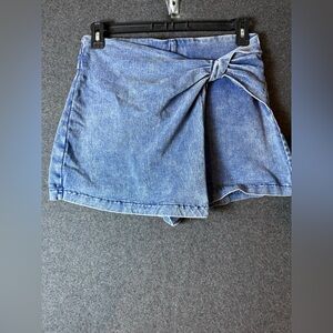 Flying Tomato Women’s Xl Skort Acid Blue Denim Stretch